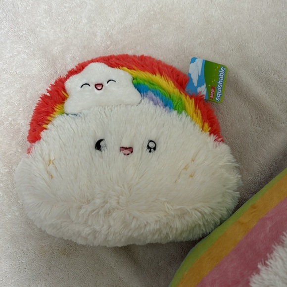 Squishable set of rainbow unicorn cake slice and rainbow matching set pink euc - Picture 2 of 8